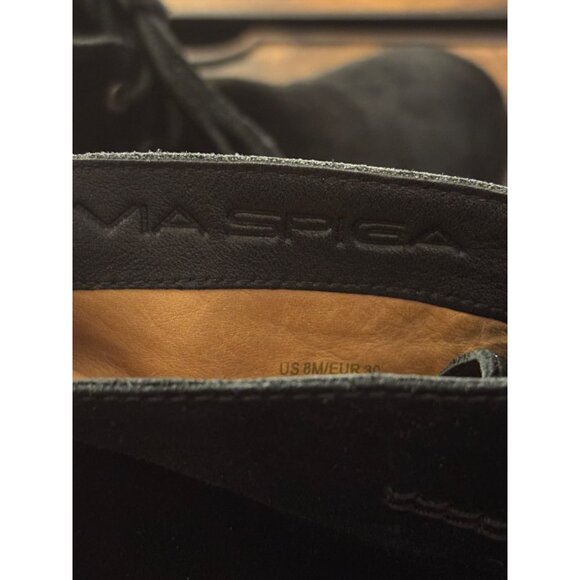 Via Spiga Womens Black Suede Ankle Booties Lace-Up Size 8M Leather Upper - Picture 12 of 12